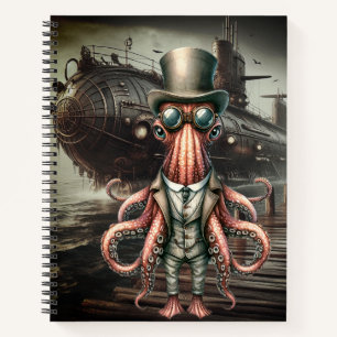 Steampunk Octopus Spiral Notitieboek