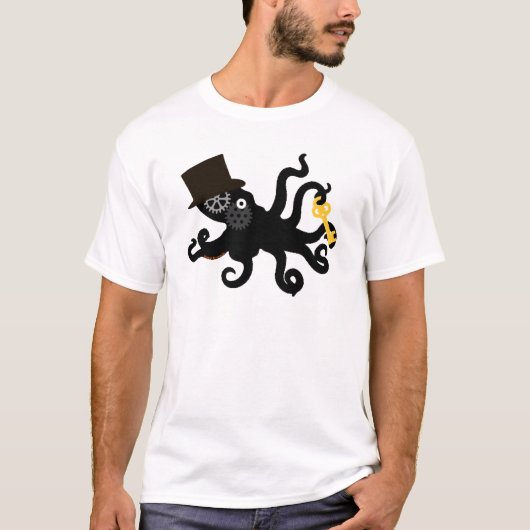 Steampunk Octopus T-shirt (Voorkant)
