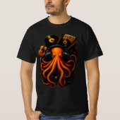 Steampunk Octopus T-shirt – Muziek & Fantasy Art T (Voorkant)