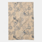 Steampunk Octopus theedoeken (Verticaal)