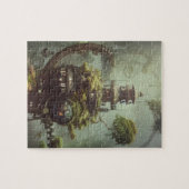 Steampunk Oerwoud Huisvesting Legpuzzel (Horizontaal)