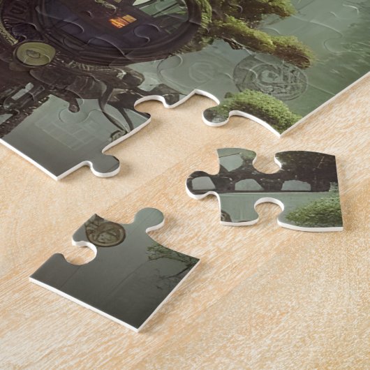 Steampunk Oerwoud Huisvesting Legpuzzel (Zijkant)