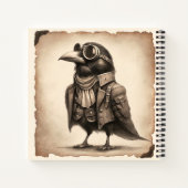 Steampunk Old Crow Photo Spiral Carnet (Dos)
