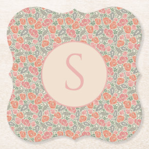  Steampunk Old Lock Key Red Poppy Kartonnen Onderzetters