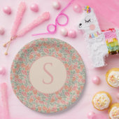  Steampunk Old Lock Key Red Poppy Papieren Bordje (Feest)