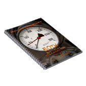 Steampunk Old Manometer 50th Birthday Guest Book Notitieboek (Rechterzijde)