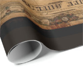 Steampunk Olde Wereldkaart Cadeaupapier (Rol Hoek)