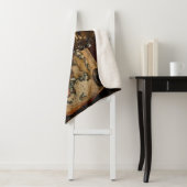 Steampunk Olde Wereldkaart Sherpa Deken (In situ)