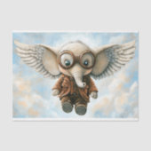 Steampunk olifant met oorvleugels AV6 Decoupage Tissuepapier (Voorkant)