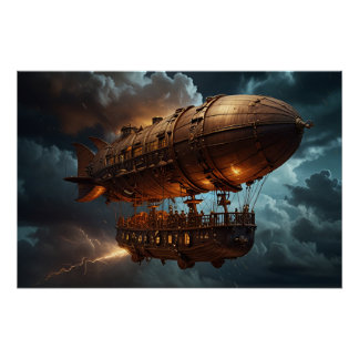 Steampunk Onderwaterboot Perfect Poster