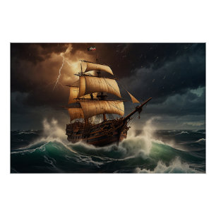 Steampunk Onderwaterboot Perfect Poster