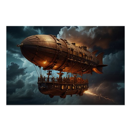 Steampunk Onderwaterboot Perfect Poster (Voorkant)