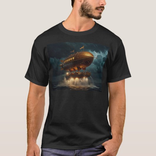 Steampunk Onderwaterboot T-shirt (Voorkant)