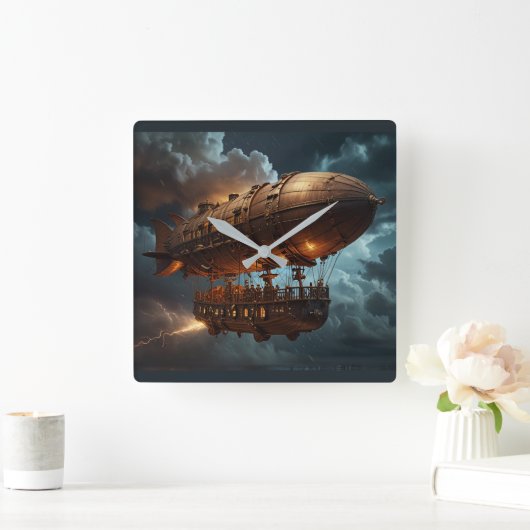 Steampunk Onderwaterboot Vierkante Klok (Huis)