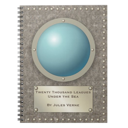 Steampunk-onderzeeër-hublot Notitieboek (Voorkant)