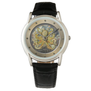 Steampunk onderzeeër Porthole Octopus Horloge