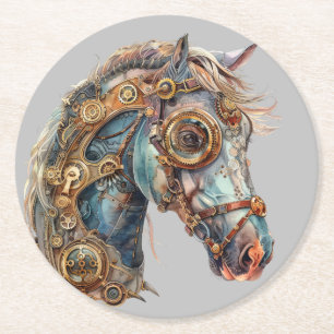 Steampunk onderzetter. ronde kartonnen onderzetter