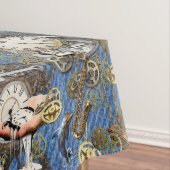 Steampunk op Blue Denim Tablecloth Tafelkleed (Voorbeeld)