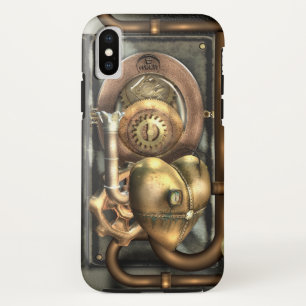 Steampunk op het hart iPhone x hoesje