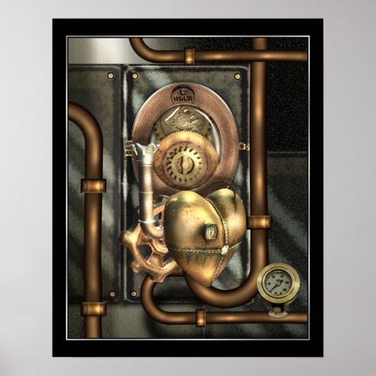 Steampunk op het hart poster (Voorkant)