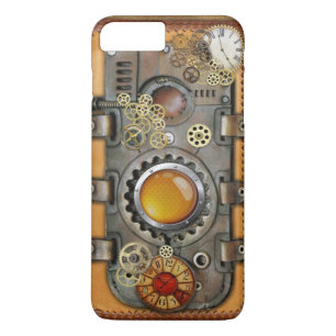 Steampunk op leder iPhone 8 plus / 7 plus hoesje