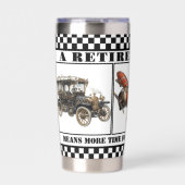 Steampunk opa gaat met pensioen Geïsoleerde Drinkbeker (Voorkant)