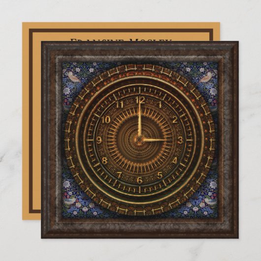 Steampunk  ouderwetse koperklokwerk (Voorkant / Achterkant)