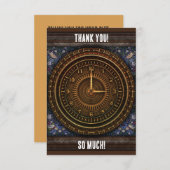 Steampunk  ouderwetse koperklokwerk bedankkaart (Voorkant / Achterkant)
