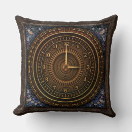 Steampunk  ouderwetse koperklokwerk kussen