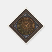 Steampunk ouderwetse koperklokwerk servetten (Hoek)