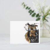 Steampunk Owl Briefkaart (Staand voorkant)