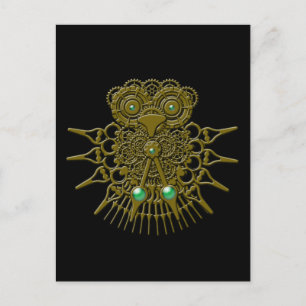 Steampunk Owl Briefkaart