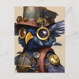 Steampunk Owl Briefkaart