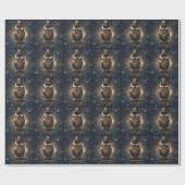 Steampunk Owl Cadeaupapier (Vlak)