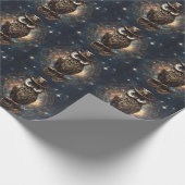 Steampunk Owl Cadeaupapier (Hoek)