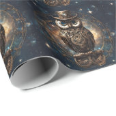 Steampunk Owl Cadeaupapier (Rol Hoek)