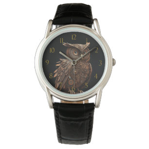 Steampunk Owl Horloge
