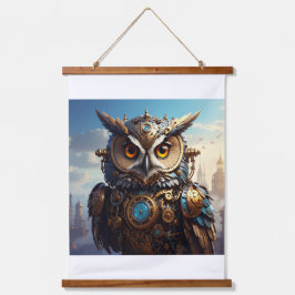 Steampunk Owl Wall Art - Victorian Mechanical Bird Hangend Wandkleed