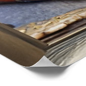 Steampunk paasei  blauw ei poster (Hoek)