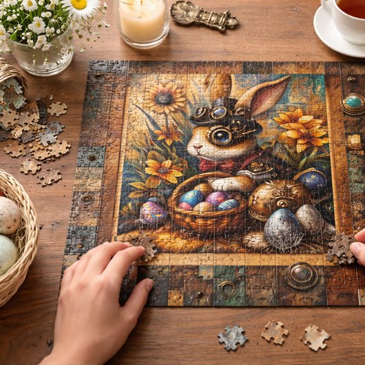 Steampunk Paaskonijn Legpuzzel