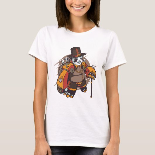 Steampunk Panda T-shirt (Voorkant)