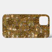 Steampunk-paneel - Tandwielen en pijpen - messing Case-Mate iPhone Case (Achterkant (horizontaal))