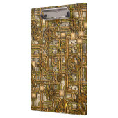 Steampunk-paneel - Tandwielen en pijpen - messing Klembord (Links)