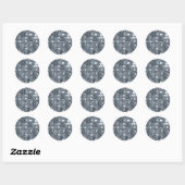 Steampunk-paneel - Tandwielen en pijpen - Staal Ronde Sticker (Vel)