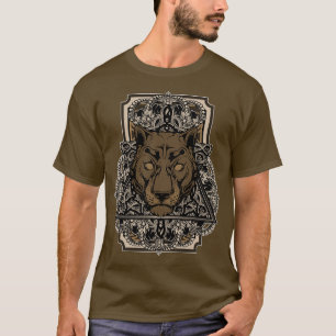 Steampunk Panther Retro  Cougar Art Gift T-shirt
