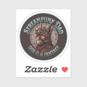 Steampunk Papa Konijn Sticker