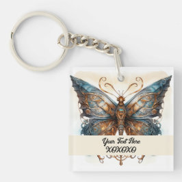 Steampunk party vlinder sleutelhanger