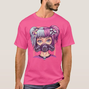 Steampunk Pastel Goth Meisje Griezige Anime Cyber T-shirt