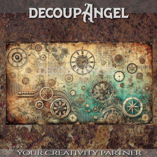 Steampunk Patina#1 Decoupage Tissuepapier