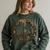 Steampunk Peace Sign Sweatshirt | industrieel vist